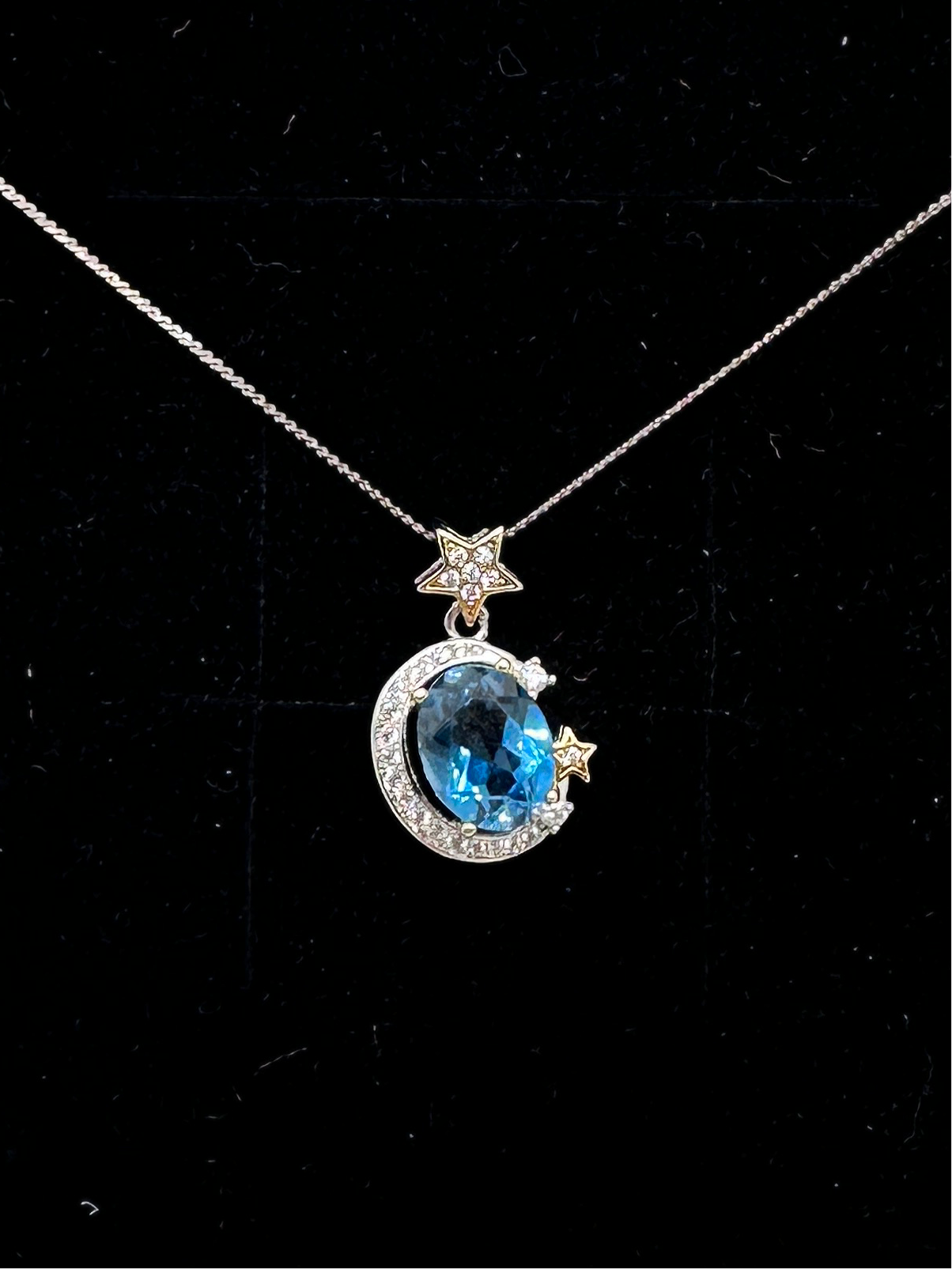 Celestial London blue topaz pendant