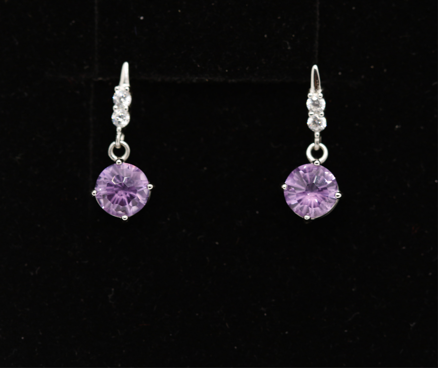Amethyst dangle earrings