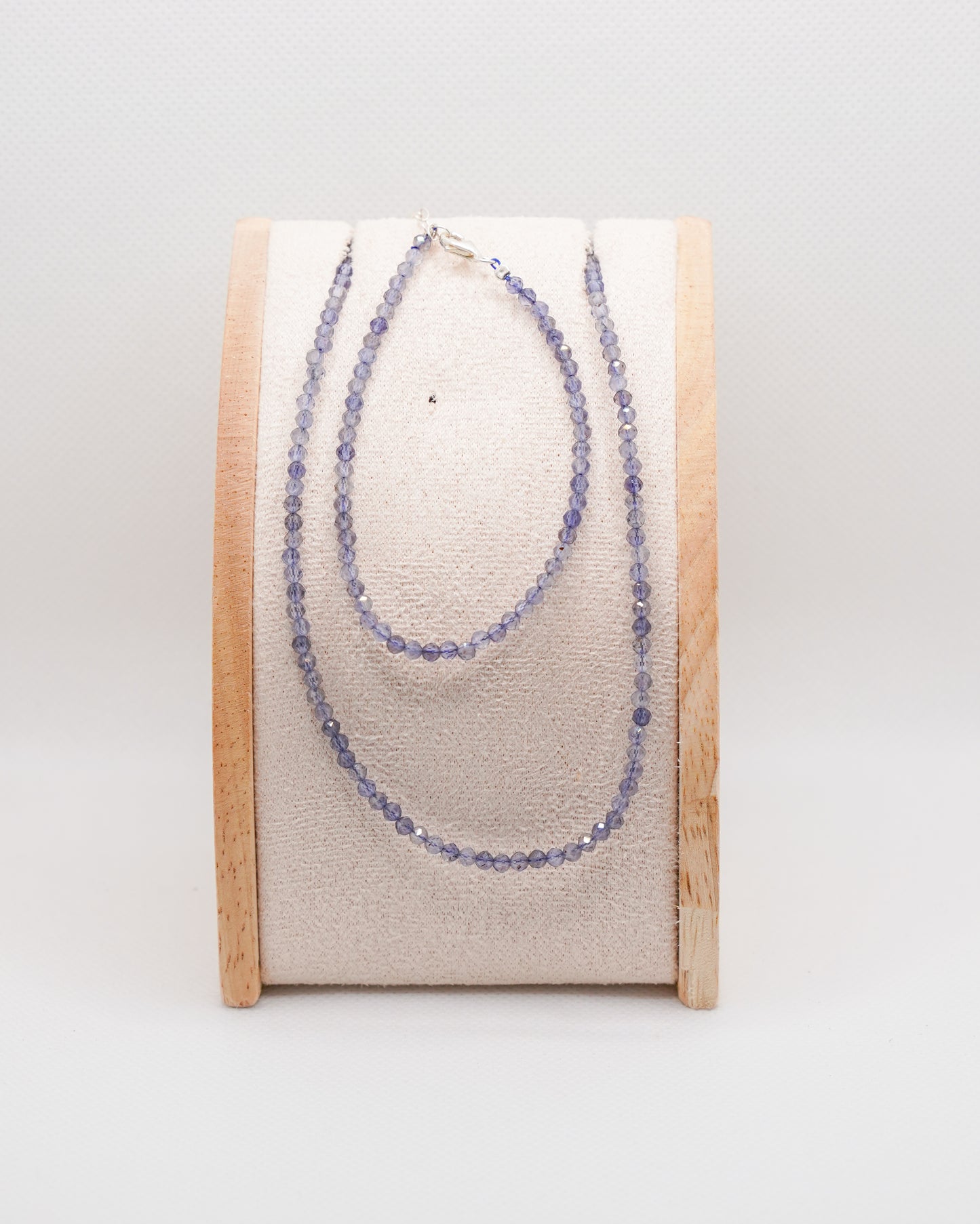 Faceted iolite necklace & bracelet