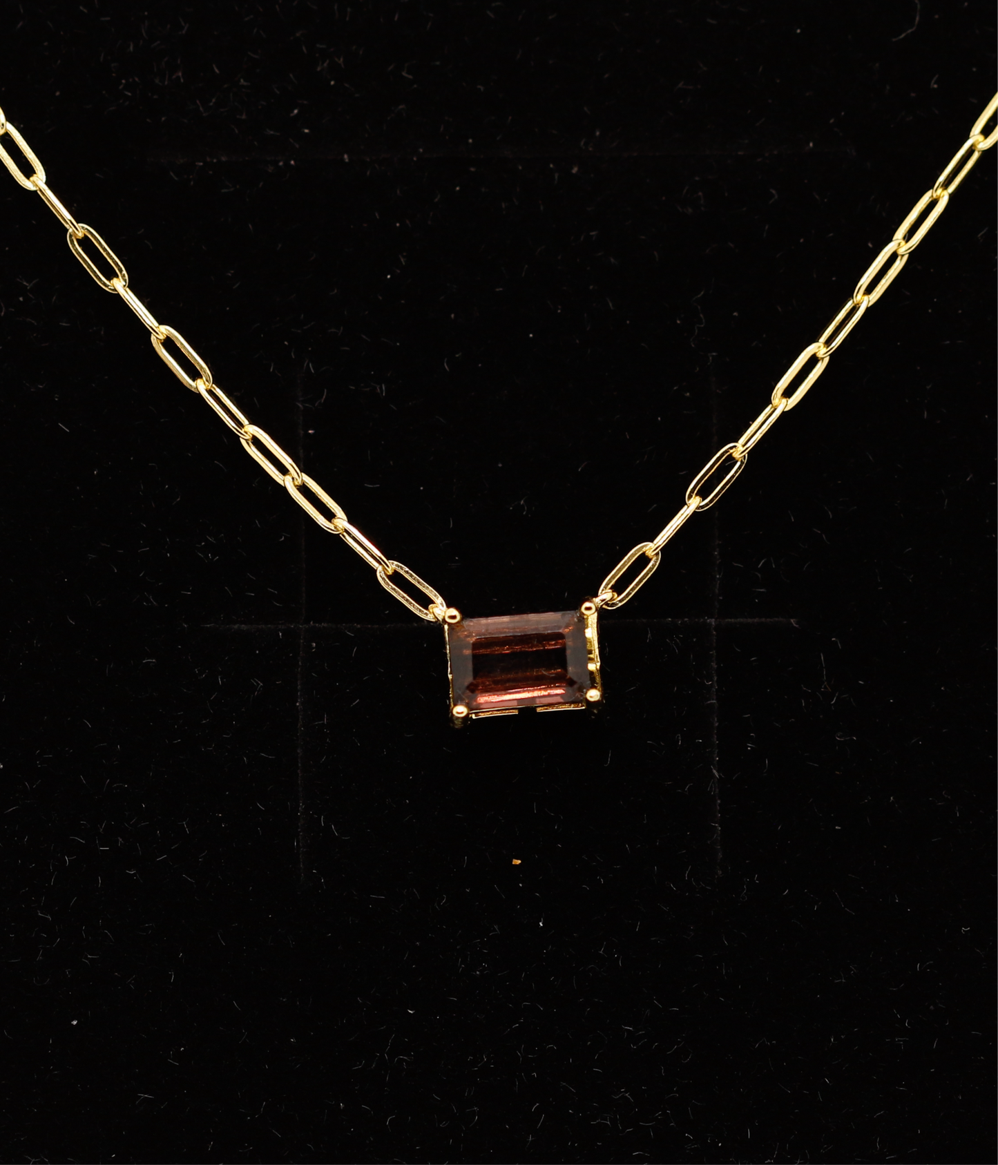 Tourmaline solitaire necklace