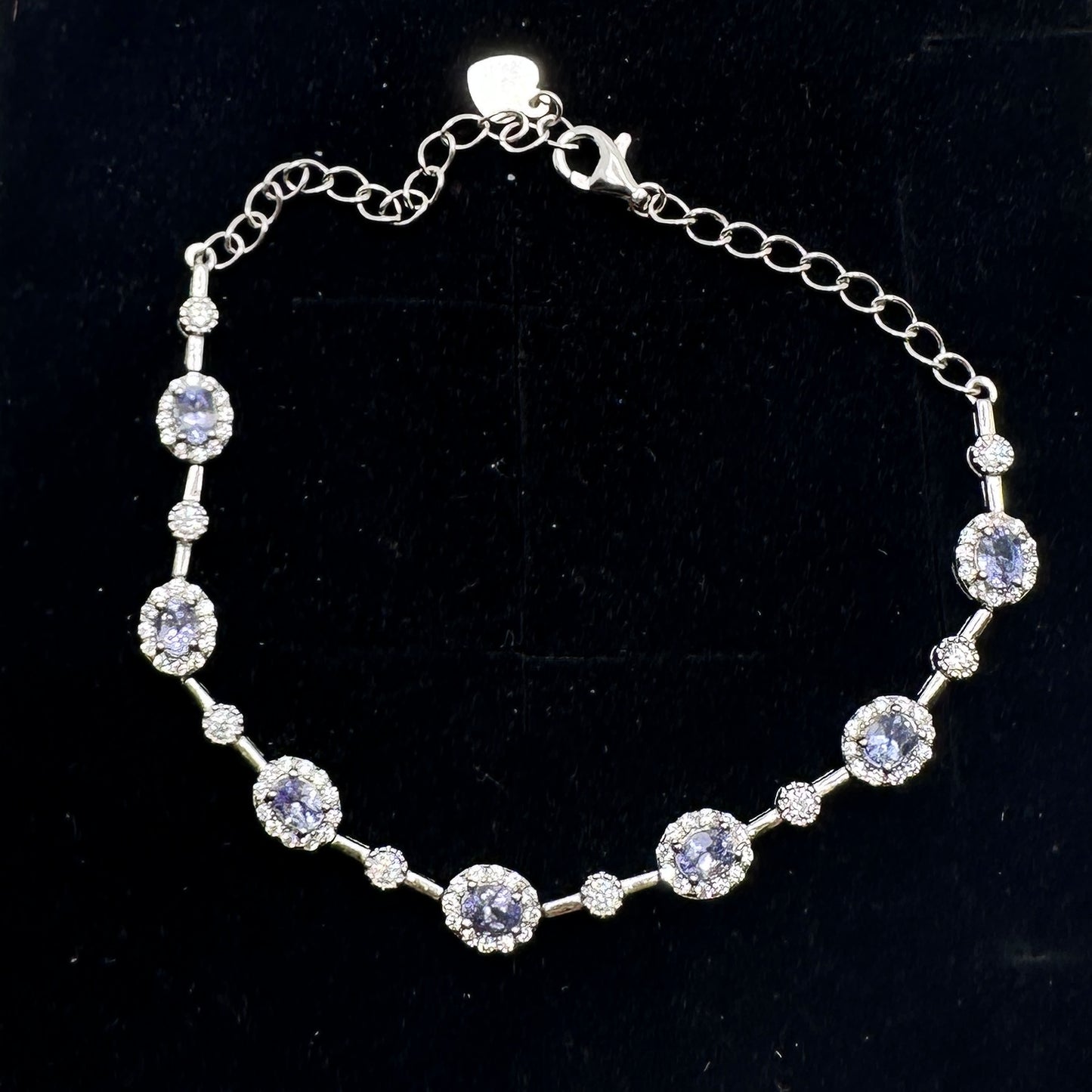 Tanzanite station bracelet