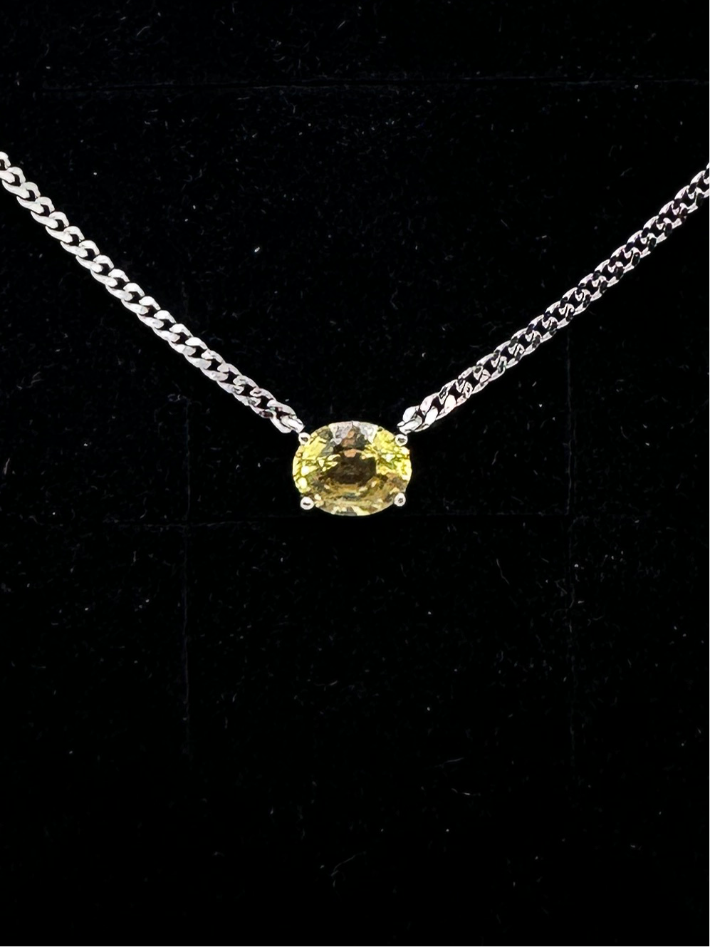 Mali garnet solitaire necklace