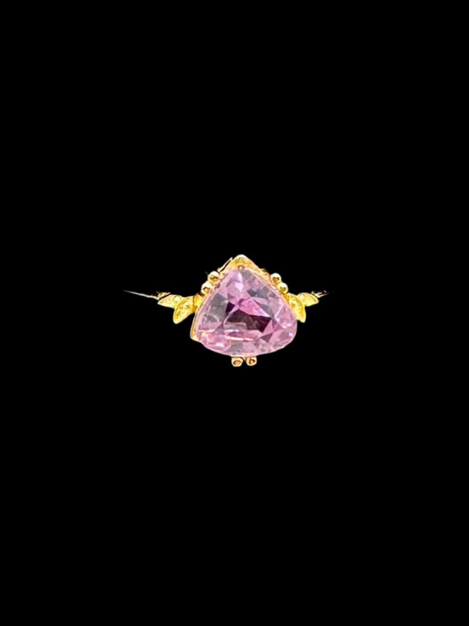 Kunzite trillion ring