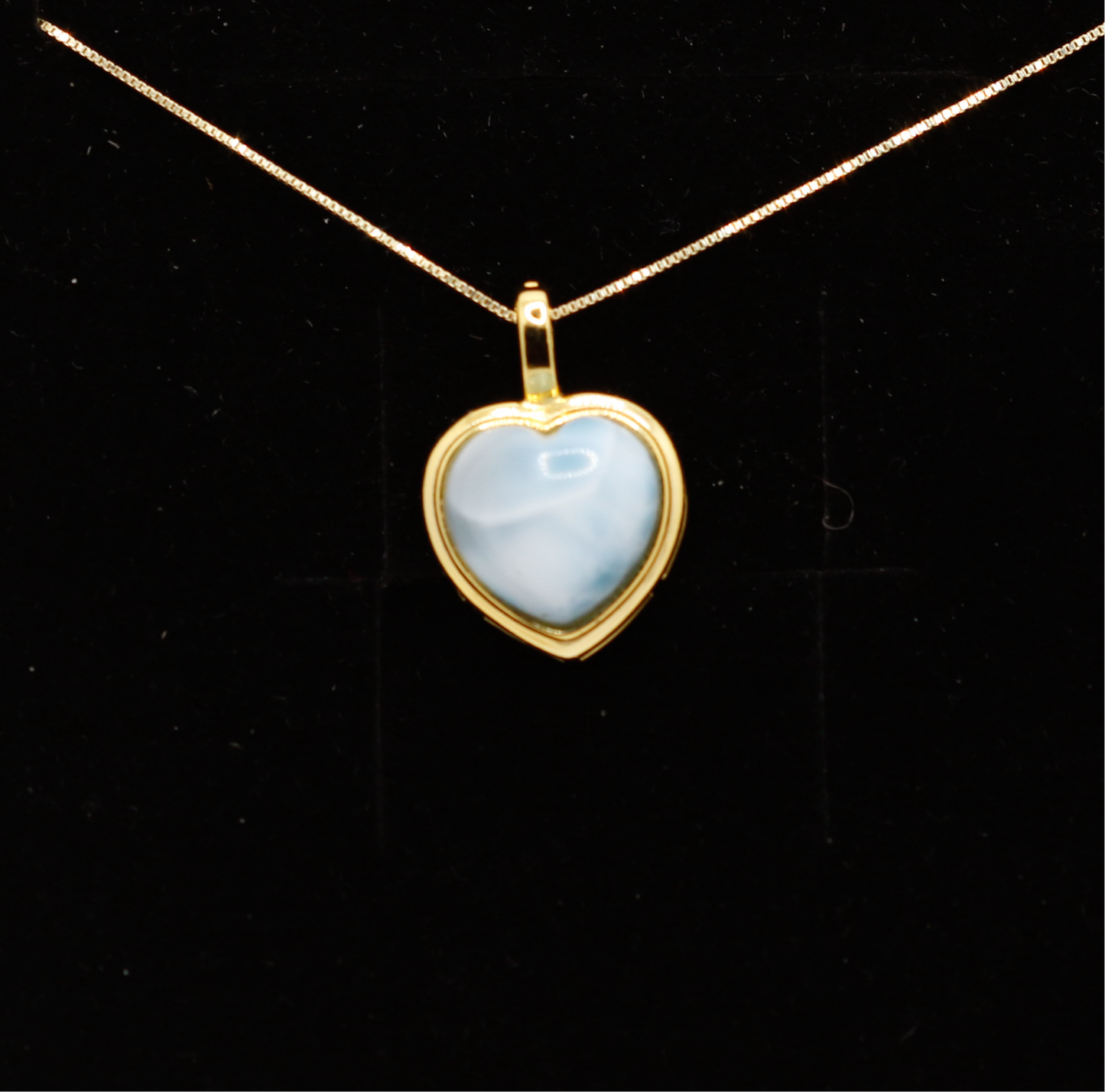 Petite larimar heart charm