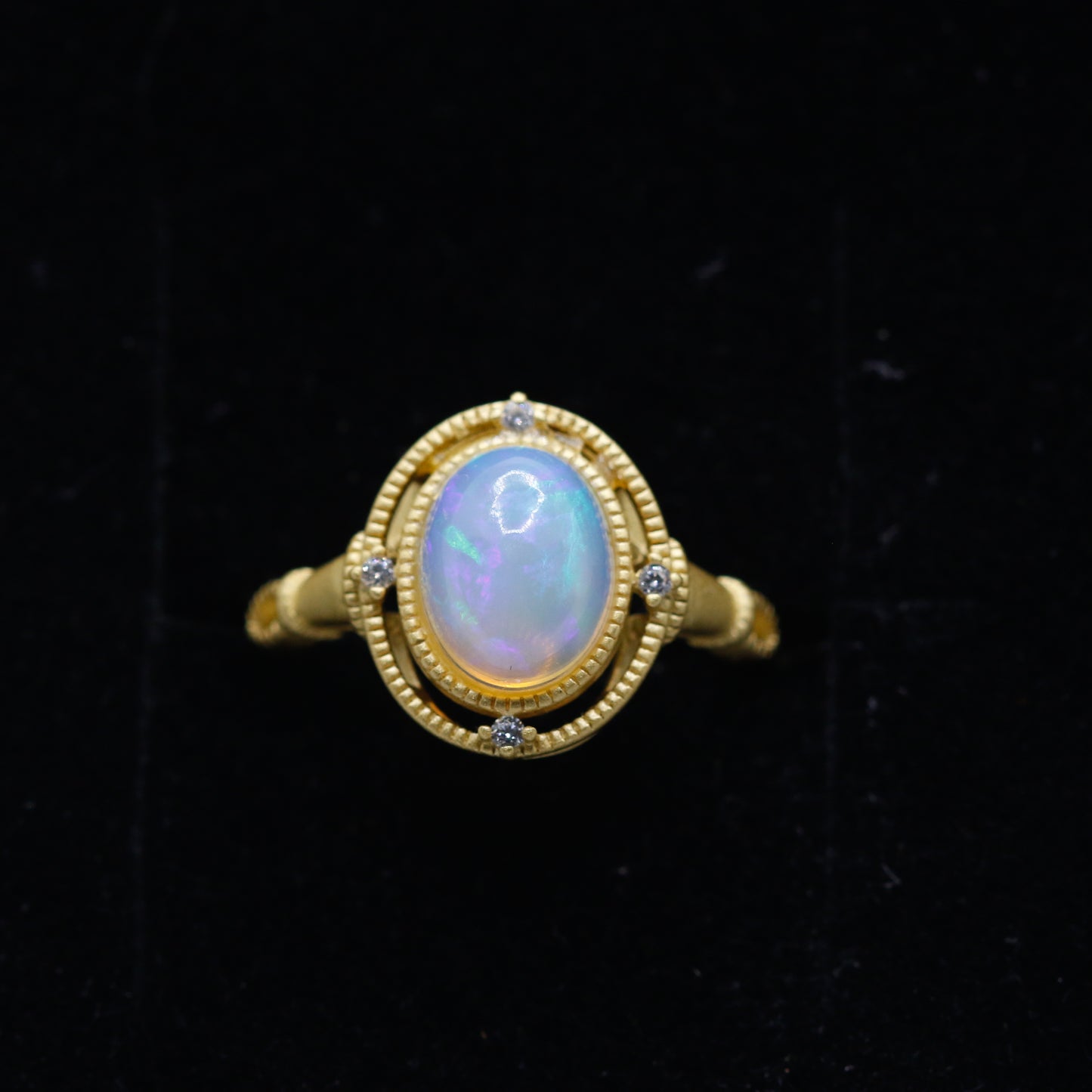 White opal ring