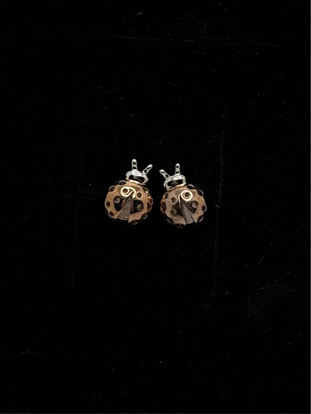 Ladybug stud earrings