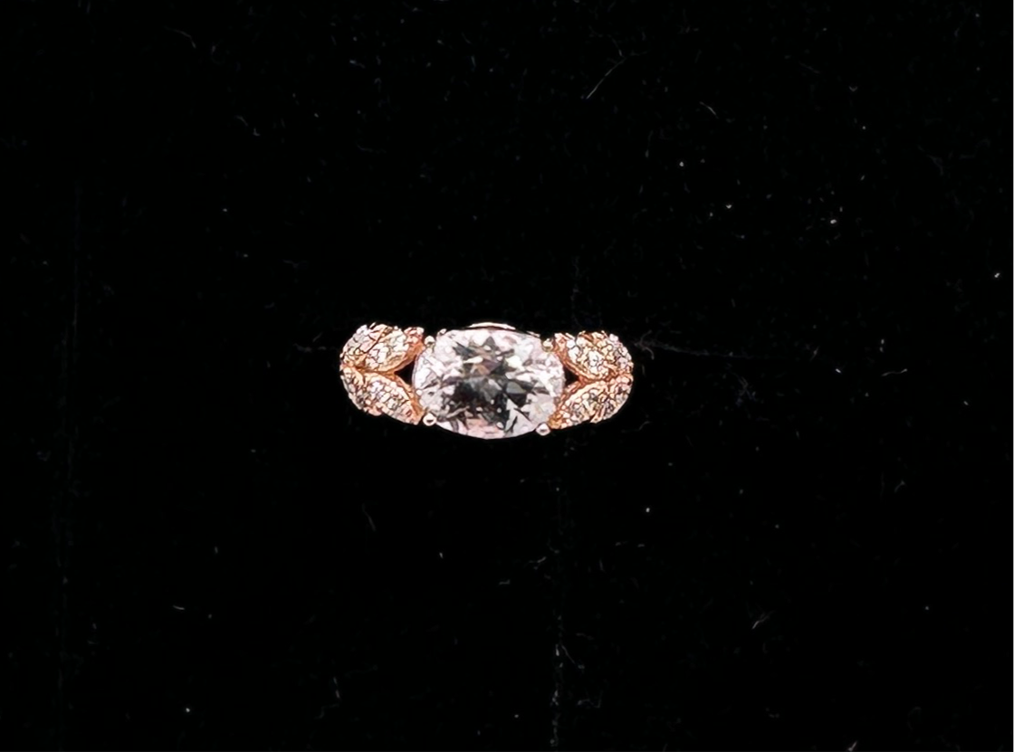 East west morganite ring