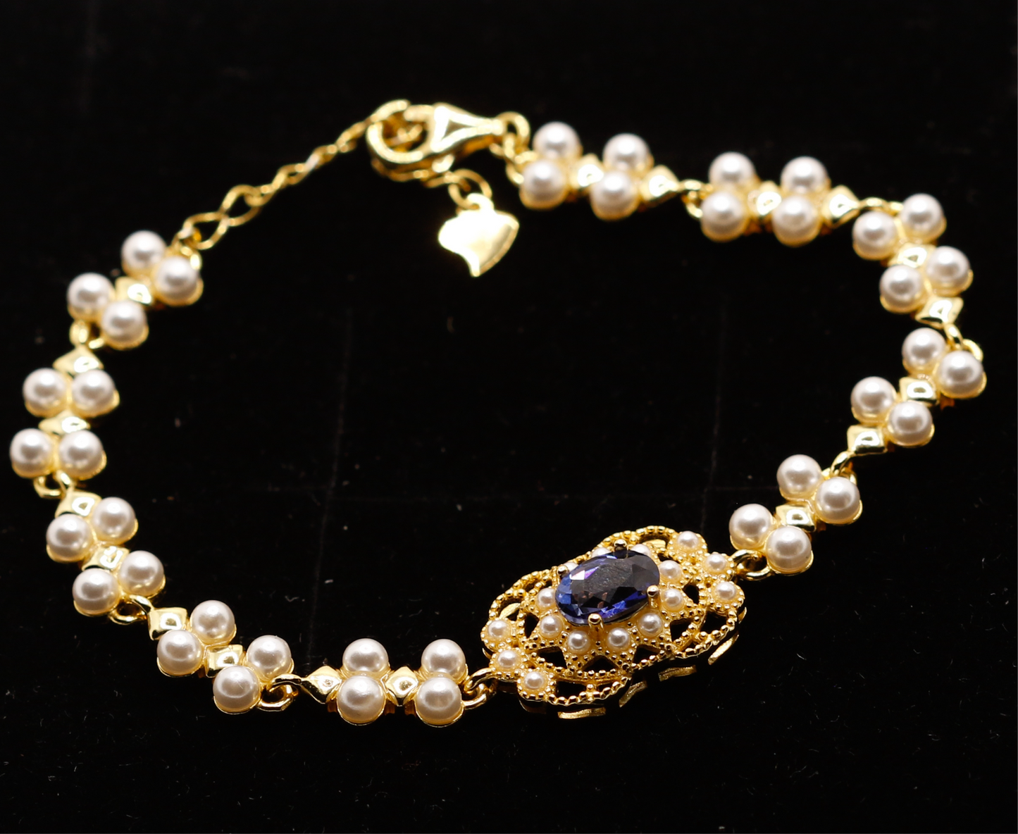Rococo bracelet - London blue topaz