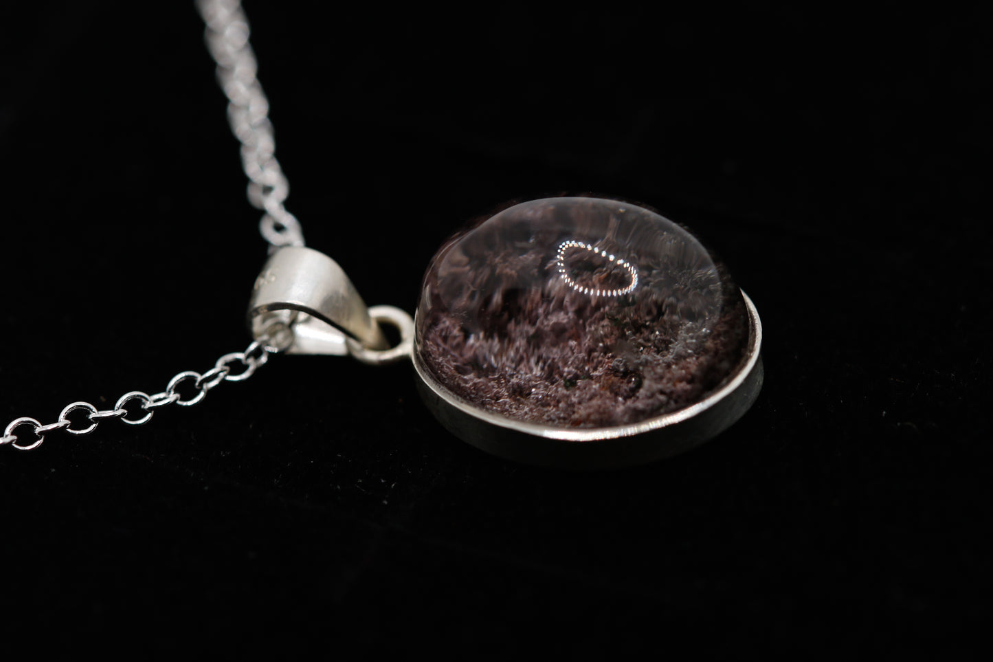 Hidden garden pendant - purple garden quartz