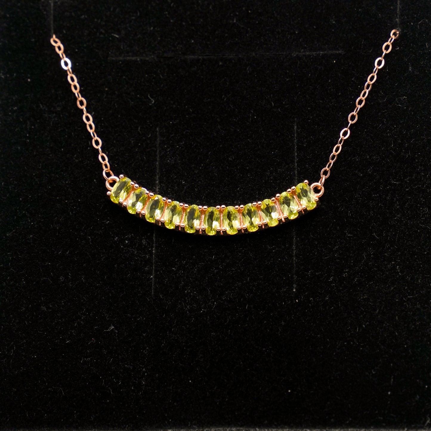 Peridot smile necklace
