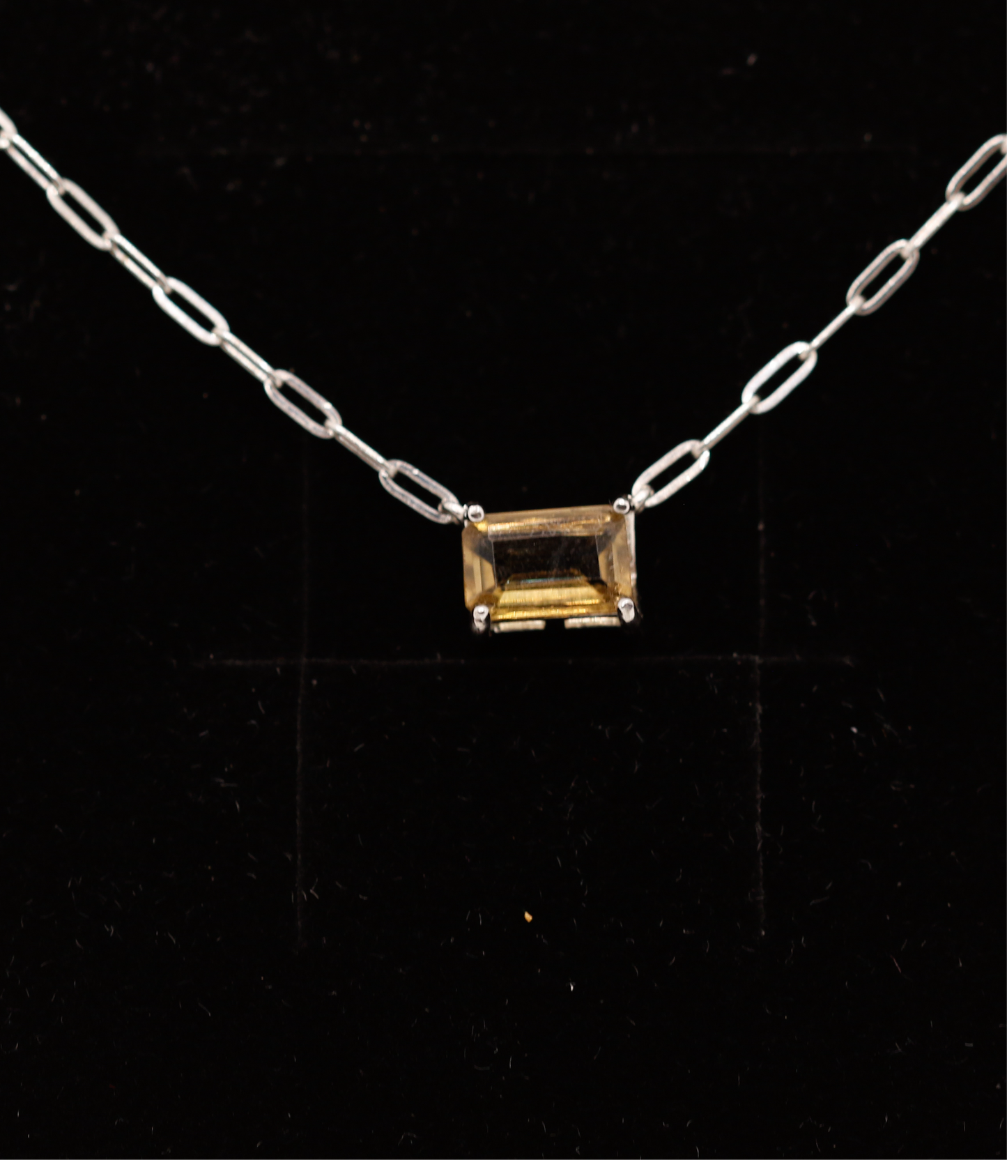 Tourmaline solitaire necklace