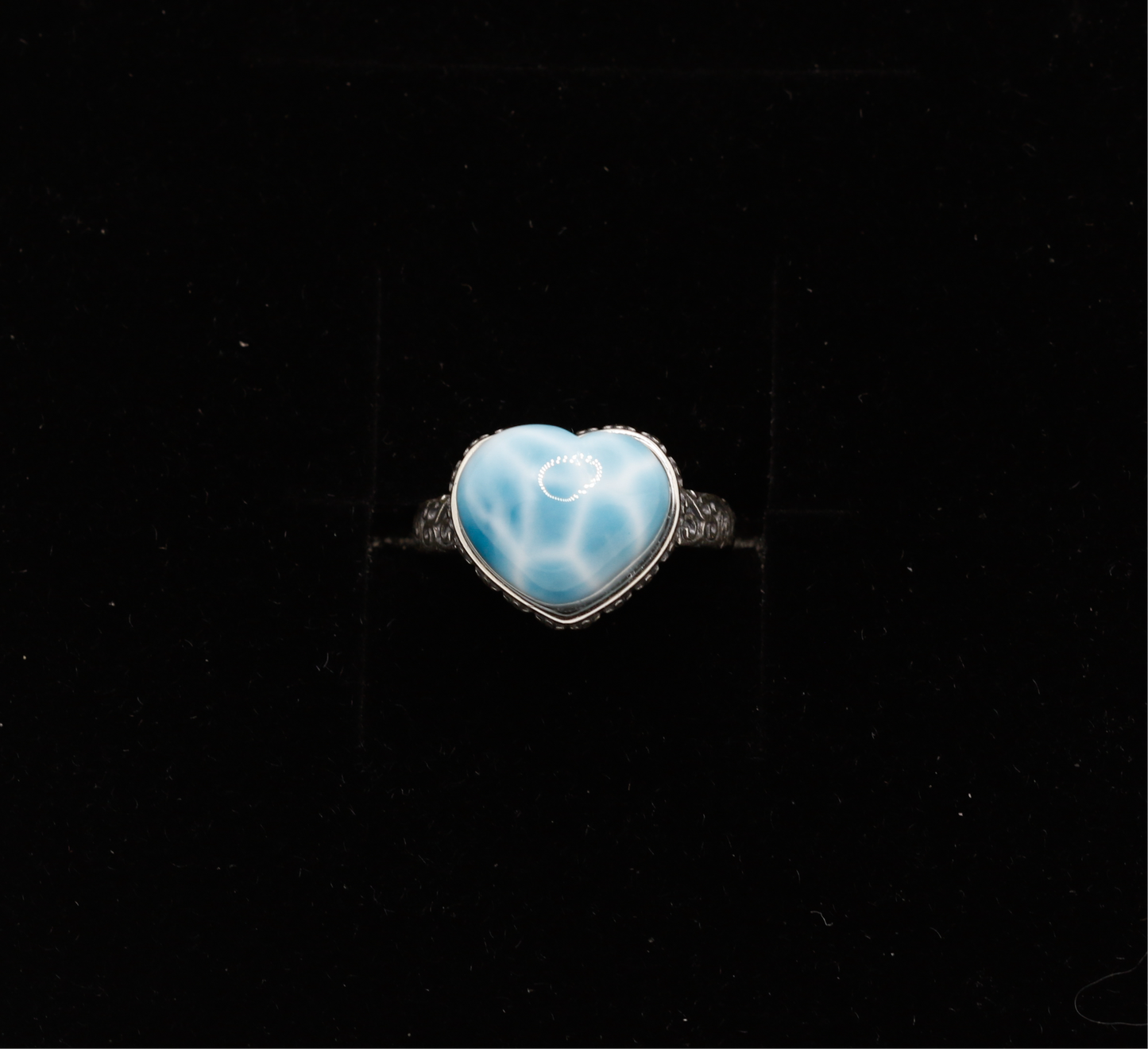 Larimar heart ring