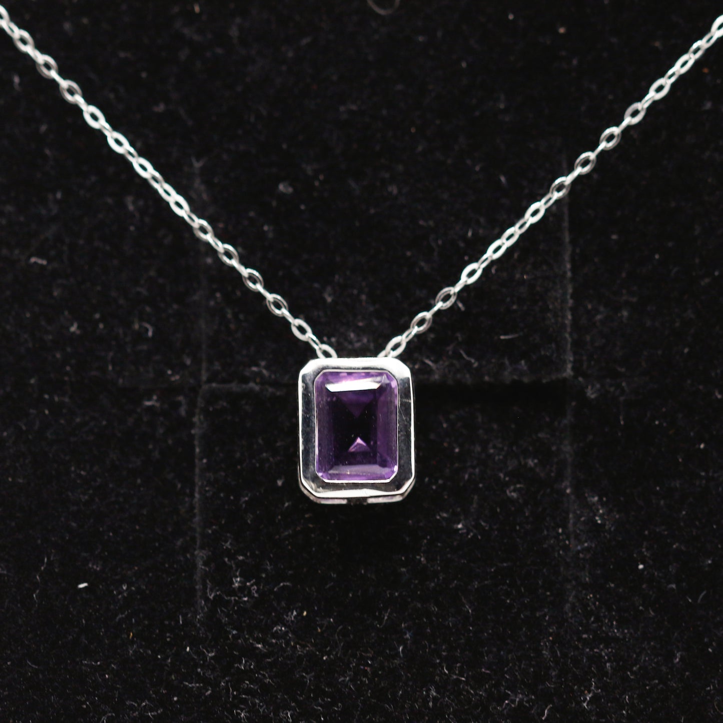 Amethyst bezel pendant