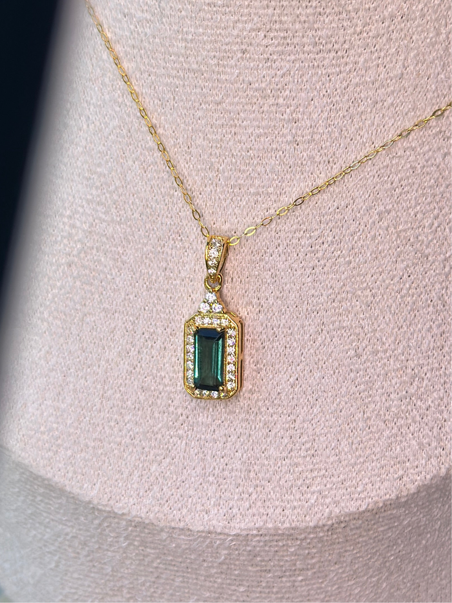 Tourmaline bar pendant