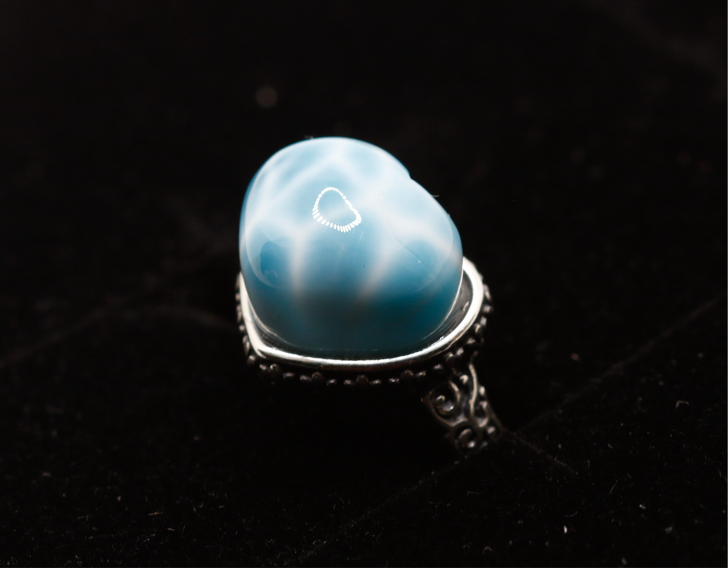 Larimar heart ring