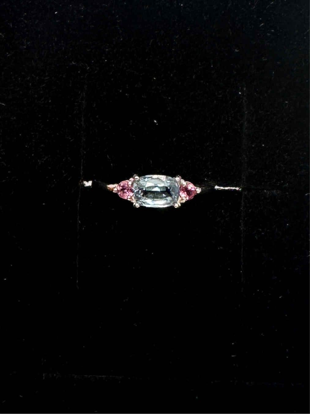 Cornflower blue sapphire ring
