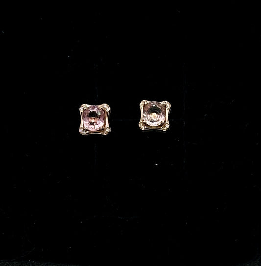 Elegant kunzite modern studs