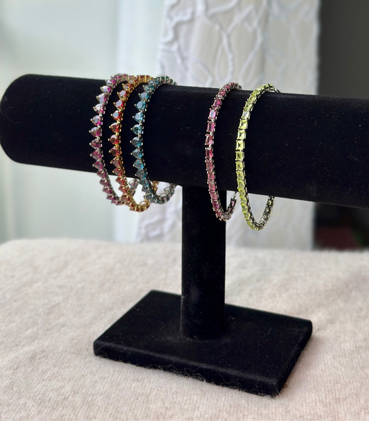 Gemstone tennis bracelets