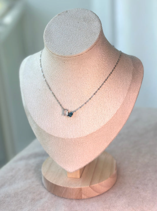 Toi et moi London blue & moonstone necklace